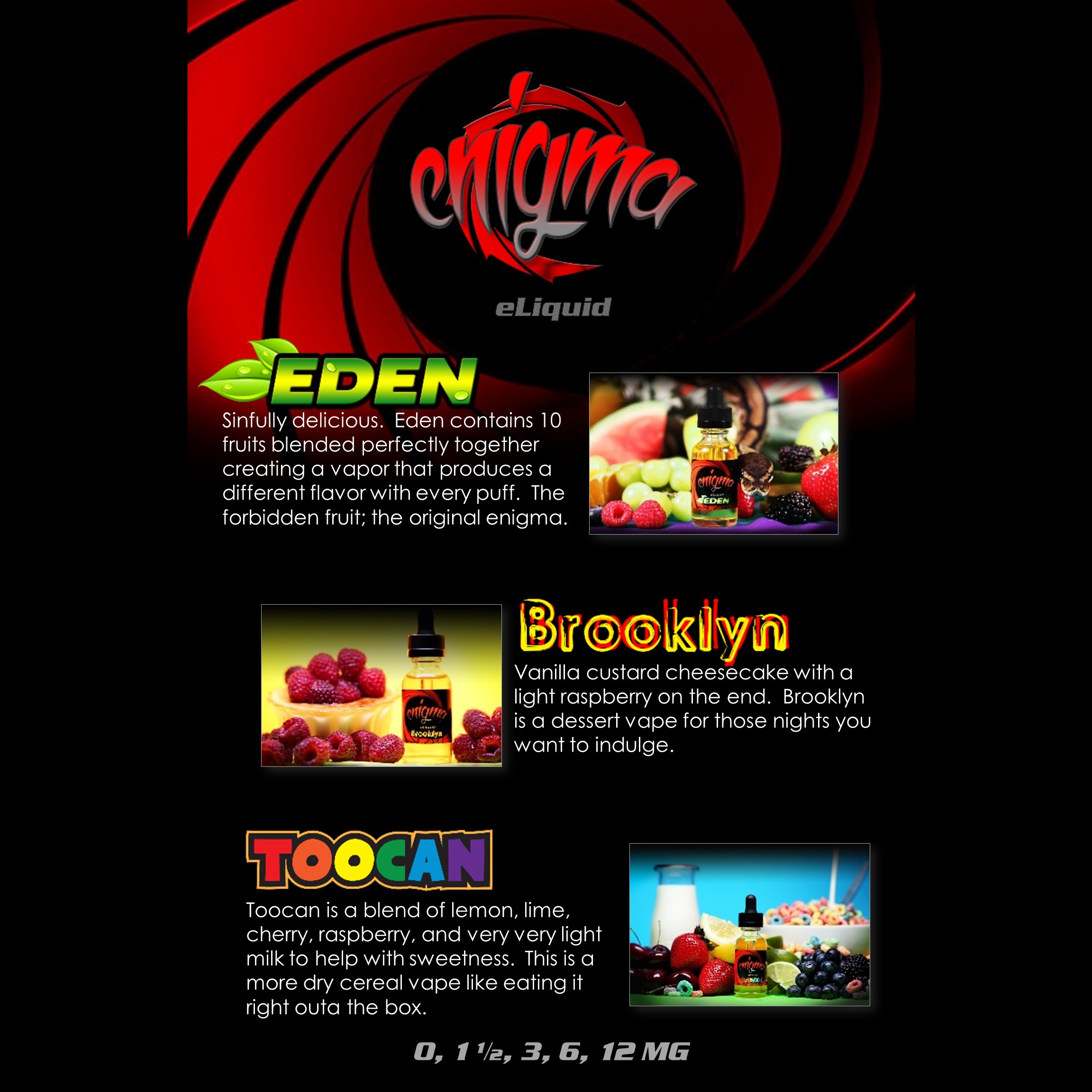 Flavor Menu - Enigma E-liquid